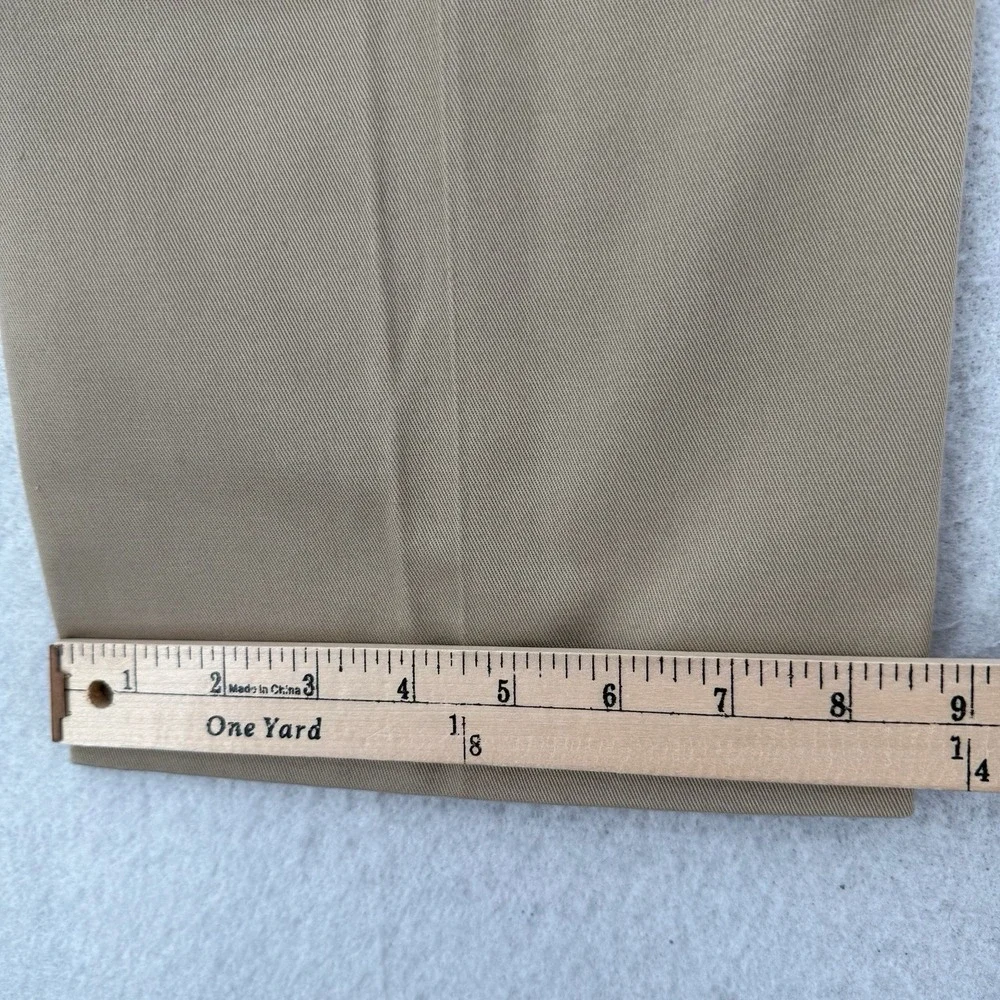 Lee No Iron Pants Mens 34x32 Relaxed Fit Pleated Khaki Cotton‎ Chino Slacks NWT